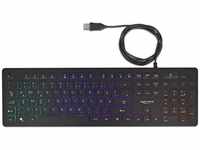 Delock 12625, Delock USB Tastatur kabelgebunden 1,5 m schwarz mit RGB...