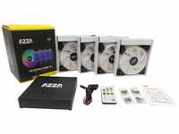 Azza FNAZ-12DRGB2-241, Azza Hurricane II Digital RGB 4er-Pack 120x120x25mm...