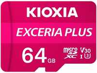 KIOXIA LMPL1M064GG2, 64GB KIOXIA EXCERIA PLUS R100/W65 microSDXC Kit, UHS-I U3,...
