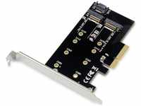 Conceptronic EMRICK04B, Conceptronic PCI Express Card 2-in-1 M.2 SSD PCIe Adapter,