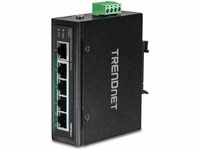Trendnet TI-PE50, TrendNet 5-Port Industrial Fast Eth. PoE+ DIN-Rail Switch,...