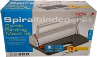Genie 12181, Genie Spiralbindeger?t CB-820 inkl. Plastikbinder?cken sw