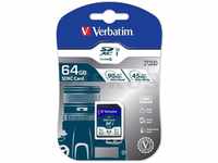 Verbatim 47022, 64 GB Verbatim Pro SDXC 600x Class 10 Retail, Art# 8636041