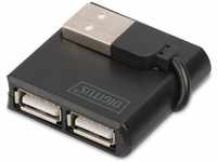 Digitus DA-70217, Digitus DA-70217 4-port USB 2.0 extern ohne Netzteil schwarz,...