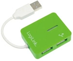 LogiLink UA0138, LogiLink Smile 4-port USB 2.0 extern ohne Netzteil gr&uuml;n