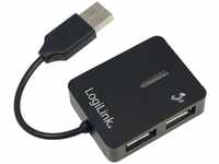 LogiLink UA0139, LogiLink UA0139 4-port USB 2.0 extern ohne Netzteil schwarz, Art#
