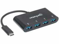 Manhattan 162746, Manhattan USB 3.1 Gen1 TypC-Hub 4 USB A-Ports Strom über...