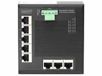 Digitus DN-651127, DIGITUS DN-651127 Industrial 8-Port Gigabit Flat Switch DIN...