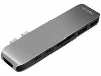 LogiLink UA0302, LogiLink Dual USB-C Multifunktion HUB, Aluminium grau, Art#...