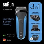 Braun Series 3 310BT (schwarz/blau, Wet&Dry)