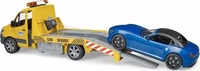 Bruder BR-02675, Bruder -MB Sprinter Autotransporter, L+S Modul u. BRUDER Roadster
