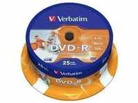 Verbatim 43538, Verbatim DVD-R 4.7 GB bedruckbar 25er Spindel (43538), Art#...