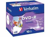 Verbatim 43508, Verbatim DVD+R 4.7 GB bedruckbar 10er Jewelcase (43508), Art#...