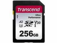Transcend TS256GSDC340S, 256GB Transcend SD Card UHS-I U3 A2 Ultra Performance,...