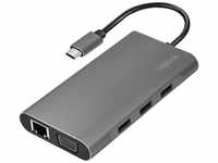 LogiLink UA0383, LogiLink Dockingstation USB 3.2 Gen1,USB-C, 10-Port,PD,silb.,...