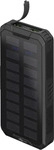 goobay 53934, Goobay Outdoor Schnelllade-Powerbank 20.000 mAh mit Solar (schwarz,