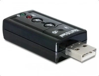 Delock 63926, Delock USB 2.0 Sound Adapter Virtual 7.1 - 24 bit / 96 kHz mit...