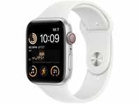 Apple MNQ23FD/A, Apple Watch SE Alu 44mm Silver (Sportband White) LTE, Art# 9074079