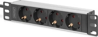 Digitus DN-95418, 2.00m Digitus Kaltger&auml;te 10" Steckdosenleiste alu/schwarz 4