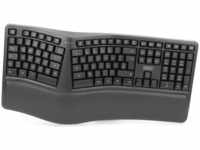 Digitus DA-20157, DIGITUS Ergonomic keyboard wireless German layout black, Art#