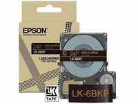 Epson C53S672096, Epson LabelWorks LK-6BKP - Metallic - gold auf schwarz -...