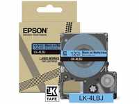Epson C53S672080, Epson LabelWorks LK-4LBJ - Schwarz auf Mattblau - Rolle (1,2 cm x 8