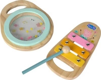 Simba 109265761, Simba-Dickie Peppa Pig Holz-Musikset (2-teilig)