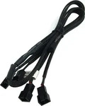 Phobya 81038, Phobya Y-Kabel 3Pin Molex auf 4x 3Pin Molex 60cm - Schwarz