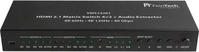 FeinTech VMS14201, FeinTech VMS14201 HDMI 2.1 Matrix Switch 4x2 mit Audio Extractor,
