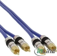 Inline 89705P, InLine Cinch Kabel AUDIO, PREMIUM, vergoldete Stecker, 2x Cinch