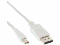 INLINE 17131, InLine Mini DisplayPort zu DisplayPort Kabel, weiß, 1m