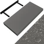 DeubaXXL DE Wandregal Schweberegal 50cm Grau + Halterung 107739
