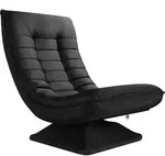 Sessel Aberdeen Schwarz Stoff 5fach verstellbar 360 Grad drehbar klappbar