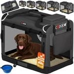 DeubaXXL DE Hundebox faltbar XXL 90x60x66cm Anthrazit 109444