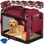 DeubaXXL DE Hundebox faltbar XXXL 101x70x70cm Dunkelrot 109446