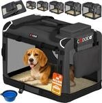 DeubaXXL DE Hundebox faltbar L 70x52x50cm Anthrazit 109438