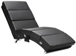 Relaxliege London Schwarz mit Massage- & Heizfunktion