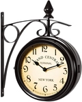 DeubaXXL DE Deuba&reg; Retrolook Bahnhofsuhr Schwarz zweiseitig 101559