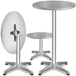 Stehtisch 2er-Set Silber Alu &Oslash;60cm klappbar, h&ouml;henverstellbar