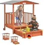 Sandkasten Merle UV-Schutz 50+ &uuml;berdachte Spielveranda
