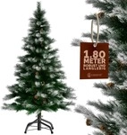 DeubaXXL DE K&uuml;nstlicher Weihnachtsbaum 180cm PVC Schnee-Optik mit Metallst&auml;nder