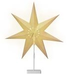 DeubaXXL DE Papierstern LED Wei&szlig; Ornament inkl St&auml;nder 108576