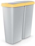 DeubaXXL DE M&uuml;lleimer Duo Grau/Gelb 50L 55x25x57cm 193801