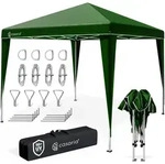 Faltpavillon 3x3m Pop-Up Gr&uuml;n Schnellaufbau UV-Schutz 50+ wasserdicht stabil