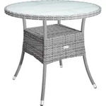 Polyrattan Tisch Grau &Oslash;80cm