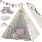 DeubaXXL DE Tipi Spielzelt Rosa 160x130x130cm 109524