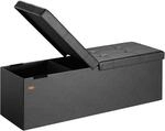 DeubaXXL DE Sitzbank Schwarz 115x38x38cm mit Klappdeckel 106961