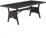 Polyrattan Gartentisch Takeo Braun 190x90x75cm WPC