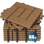 WPC Fliesen 66er-Set Mosaik Terrakotta - 30x30cm