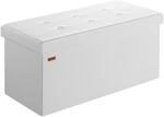 DeubaXXL DE Sitzbank Wei&szlig; 80x40x40cm MDF faltbar 101540